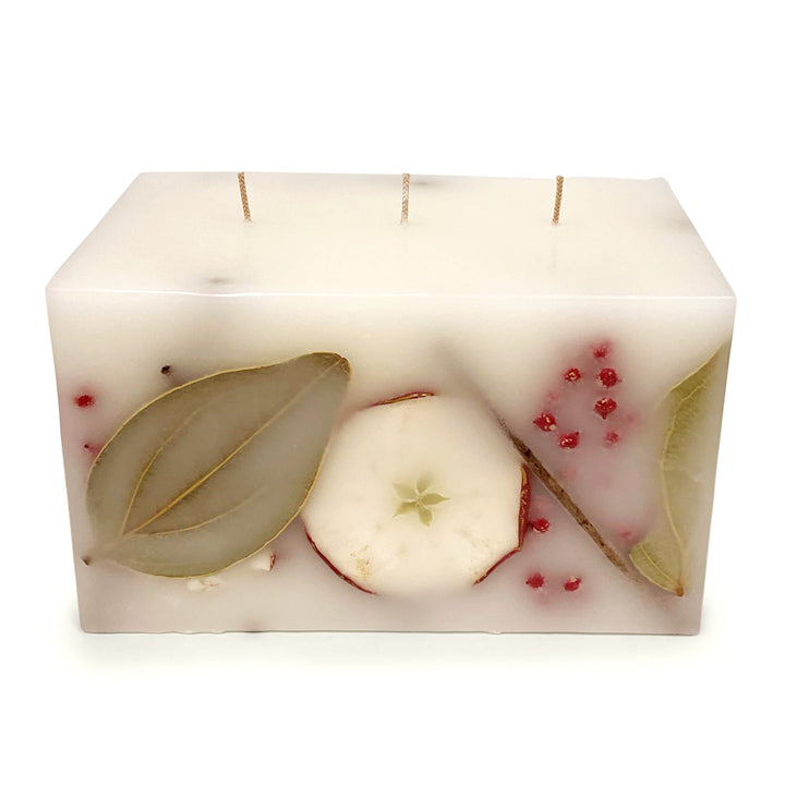 Harvest Cider 3 Wick Brick Botanical Candle