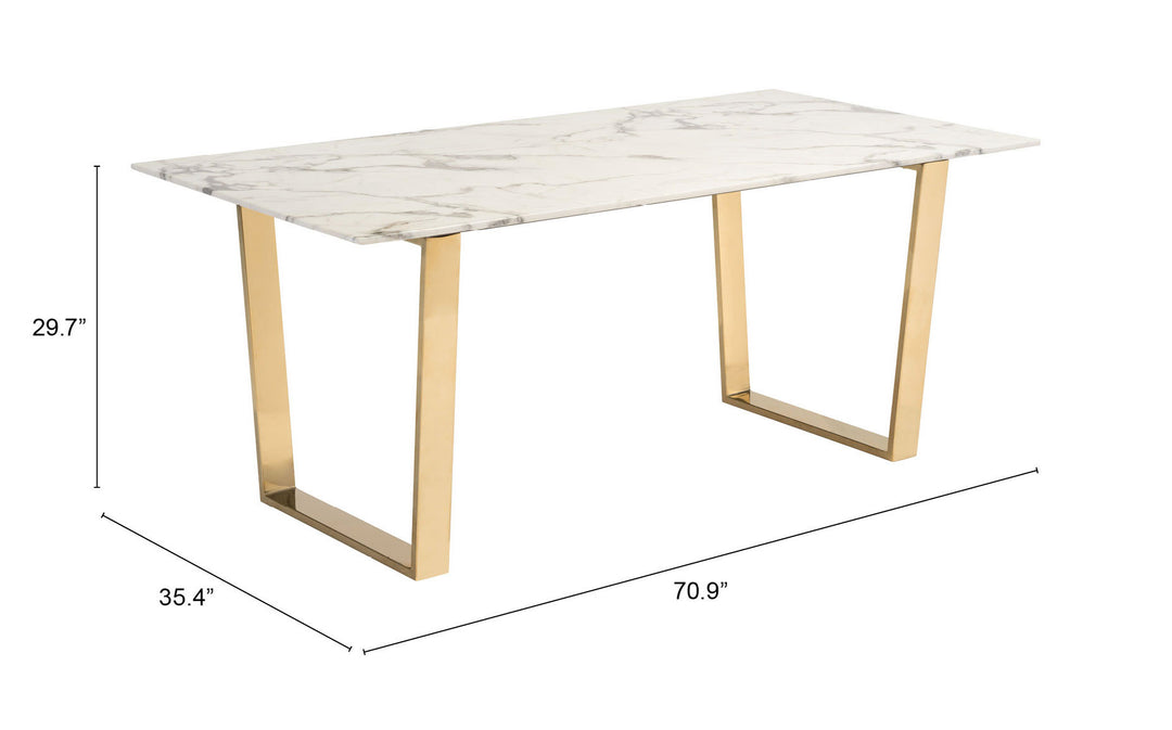 The Atlas Dining Table White & Gold  Era and Style Inspired Home Decor 1