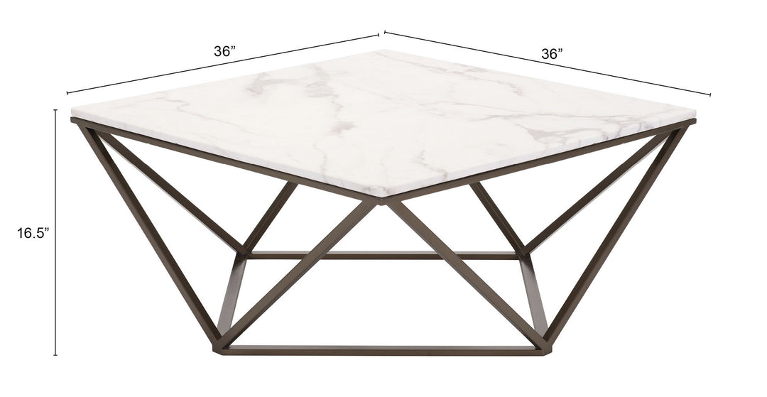 The Tintern Coffee Table White & Antique Bronze  Era and Style Inspired Home Decor 1