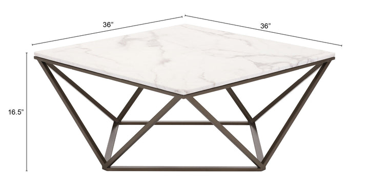 The Tintern Coffee Table White & Antique Bronze  Era and Style Inspired Home Decor 1