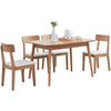 Natural Solid Oak Round Corner Dining Table