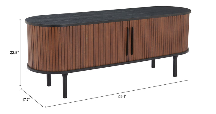 The Koriana Entertainment Stand Black & Walnut  Era and Style Inspired Home Decor 1