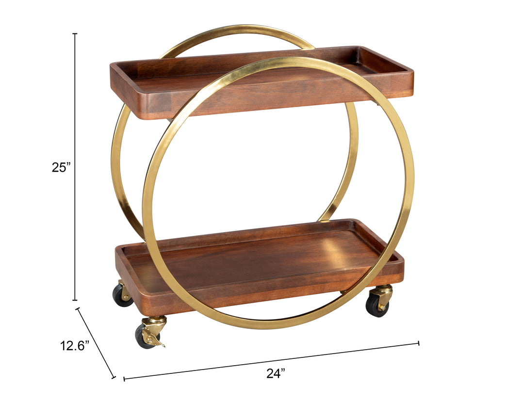 The Arenas Bar Cart Brown  Era and Style Inspired Home Decor 1