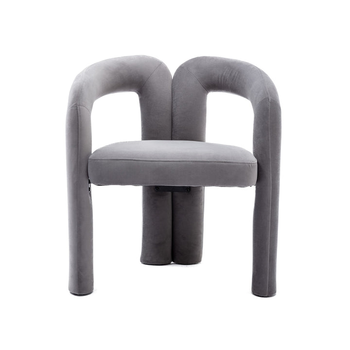 Set of 2 Contemporary Upholstered Accent Chairs