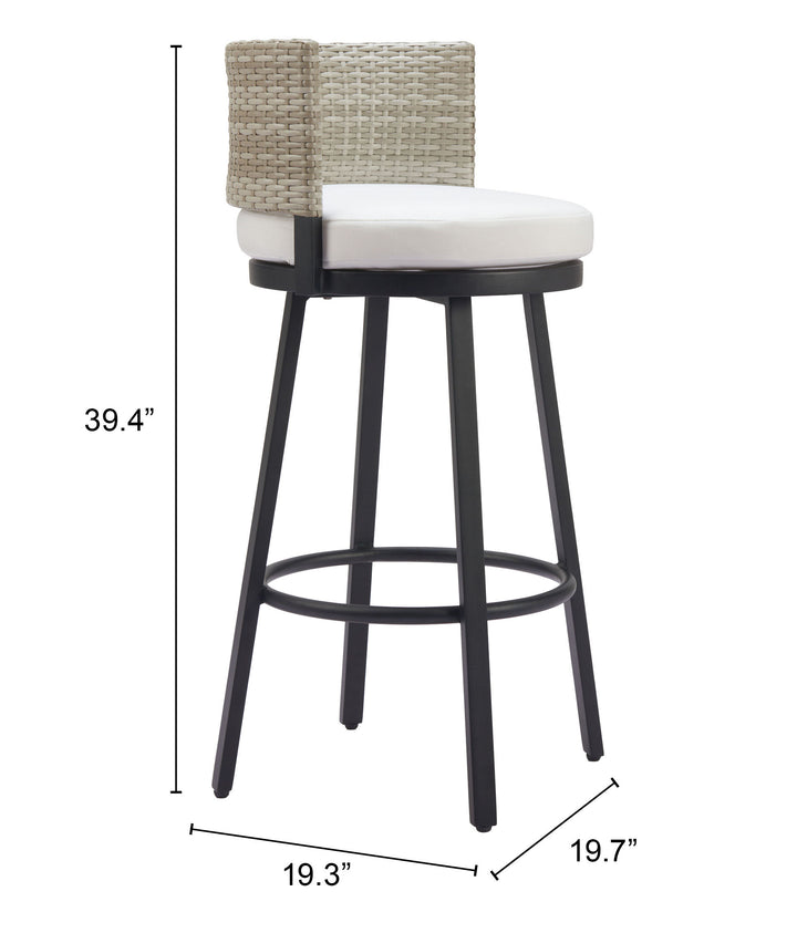 The Midnight Wave Barstool White  Era and Style Inspired Home Decor 1