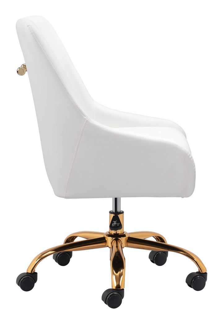 The Madelaine Office Chair White & Gold  Era and Style Inspired Home Decor 1