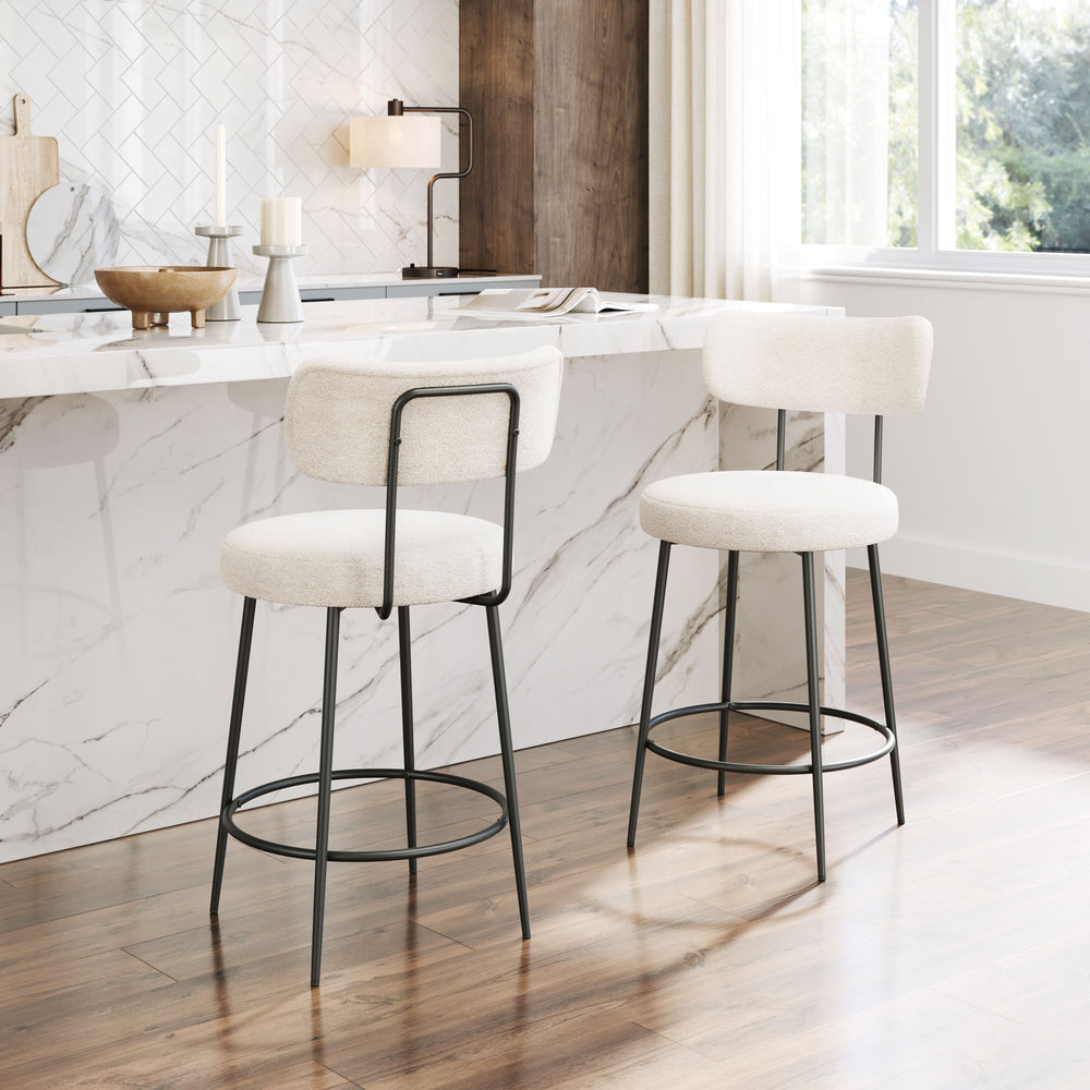 The Blanca Counter Stool (Set of 2) Ivory  Era and Style Inspired Home Decor 1