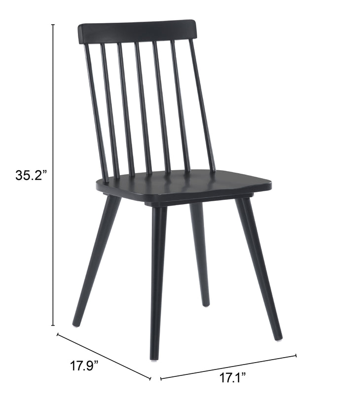 The Ashley Dining Chair (Set of 2) Black  Era and Style Inspired Home Decor 1