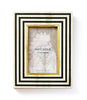 4x6 Black & Cream Picture Frame - Fair Trade Carved Bone