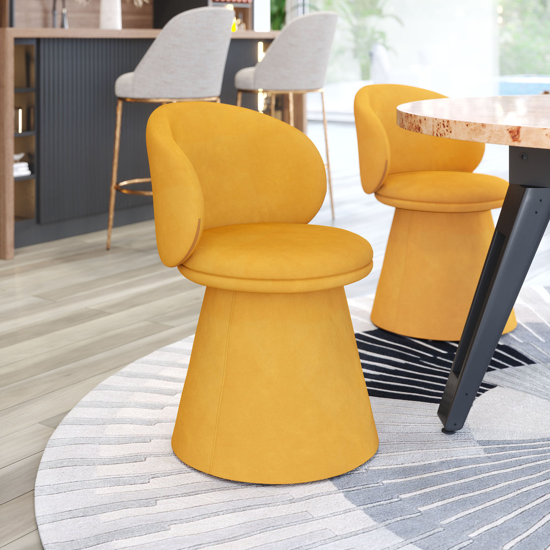 The Oblic Swivel Dining Chair Orange  Era and Style Inspired Home Decor 1