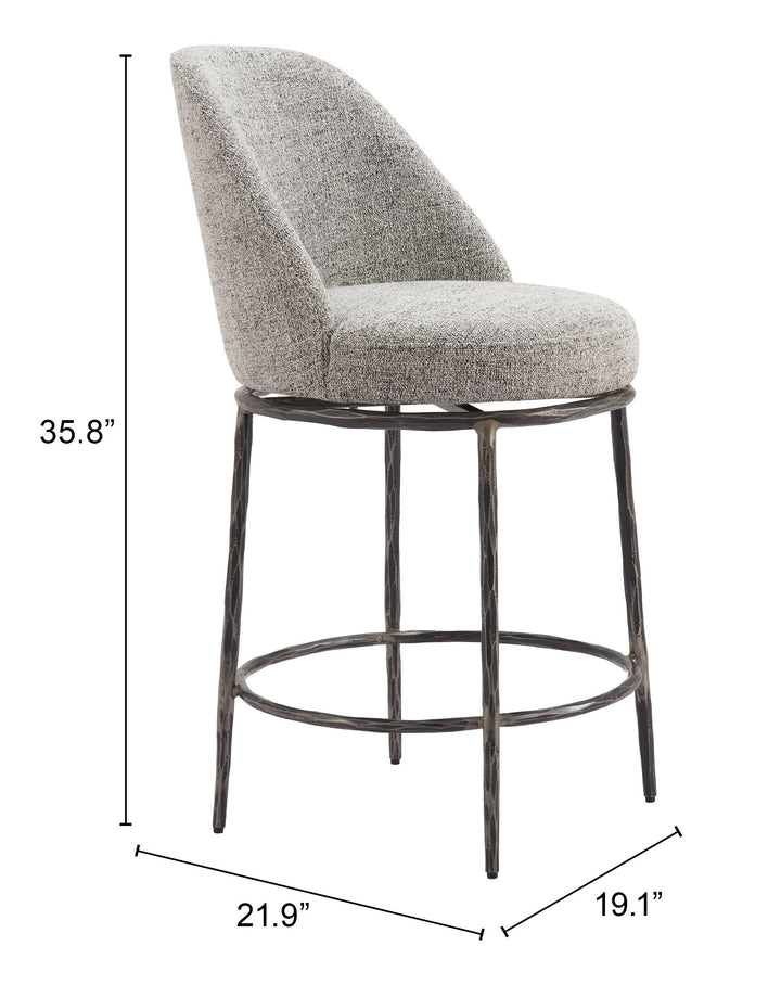 The Nordhavn Swivel Counter Stool Gray  Era and Style Inspired Home Decor 1