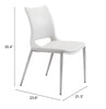 The Ace Dining Chair (Set of 2) White & Silver  Era and Style Inspired Home Decor 1