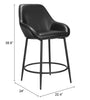 The Vila Counter Stool (Set of 2) Black  Era and Style Inspired Home Decor 1