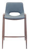 The Desi Counter Stool (Set of 2) Azure Gray & Walnut  Era and Style Inspired Home Decor 1