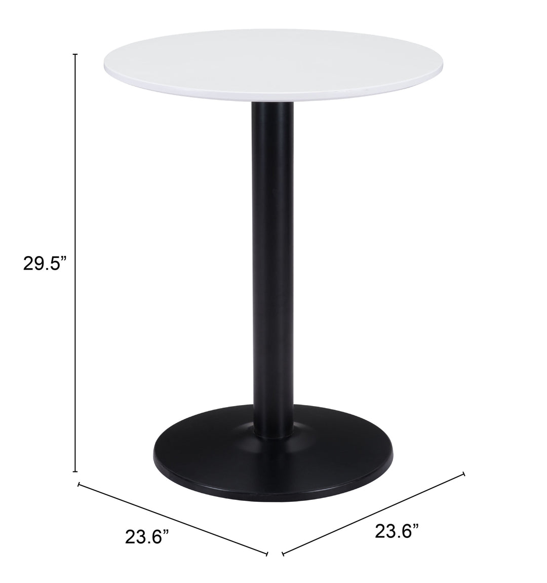 The Alto Bistro Table White & Black  Era and Style Inspired Home Decor 1