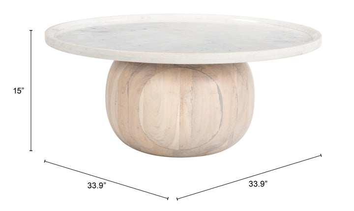 The Savona Coffee Table White & Natural  Era and Style Inspired Home Decor 1