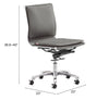 The Lider Plus Armless Office Chair Gray  Era and Style Inspired Home Decor 1