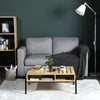 Modern Rectangular Coffee Table with Storage and Hairpin Legs