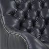 Lance Genuine Leather Swivel Chair and Ottoman Set