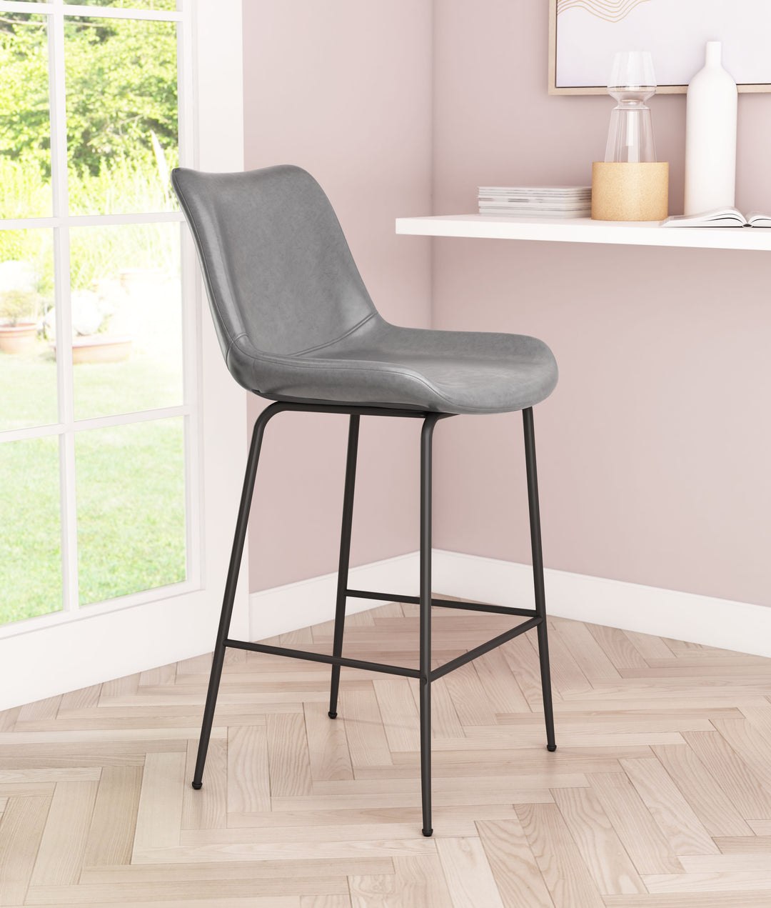 The Byron Counter Stool Gray  Era and Style Inspired Home Decor 1