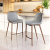 The Magnus Counter Stool (Set of 2) Slate Gray & Walnut  Era and Style Inspired Home Decor 1