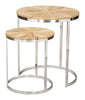 The Bari Nesting Table Set (2-Piece) Natural  Era and Style Inspired Home Decor 1