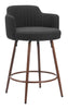 The Kono Swivel Counter Stool (Set of 2) Black & Walnut  Era and Style Inspired Home Decor 1