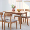 Natural Solid Oak Round Corner Dining Table