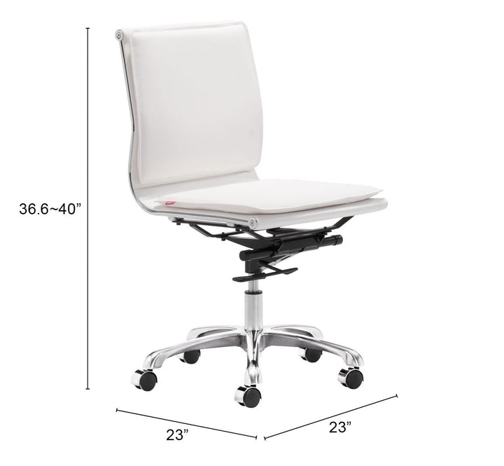 The Lider Plus Armless Office Chair White  Era and Style Inspired Home Decor 1