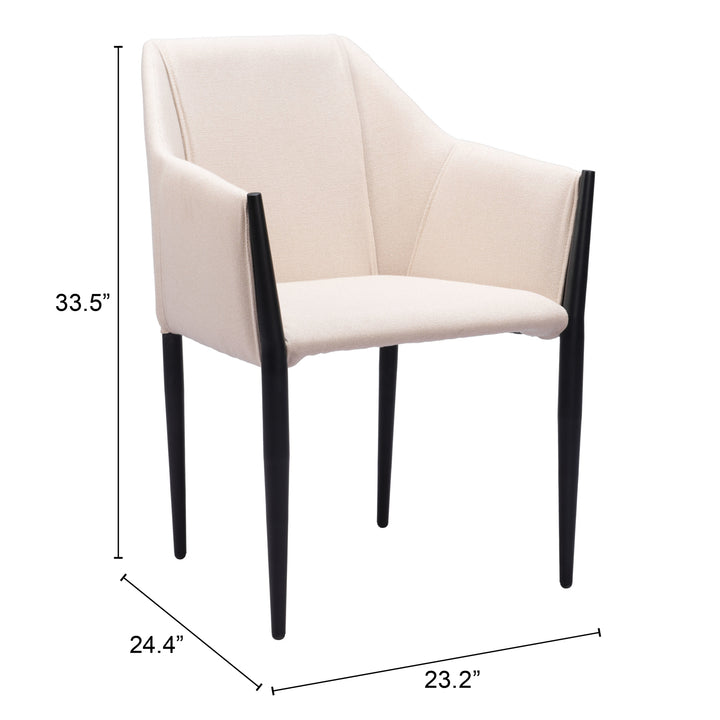 The Andover Dining Chair (Set of 2) Beige  Era and Style Inspired Home Decor 1