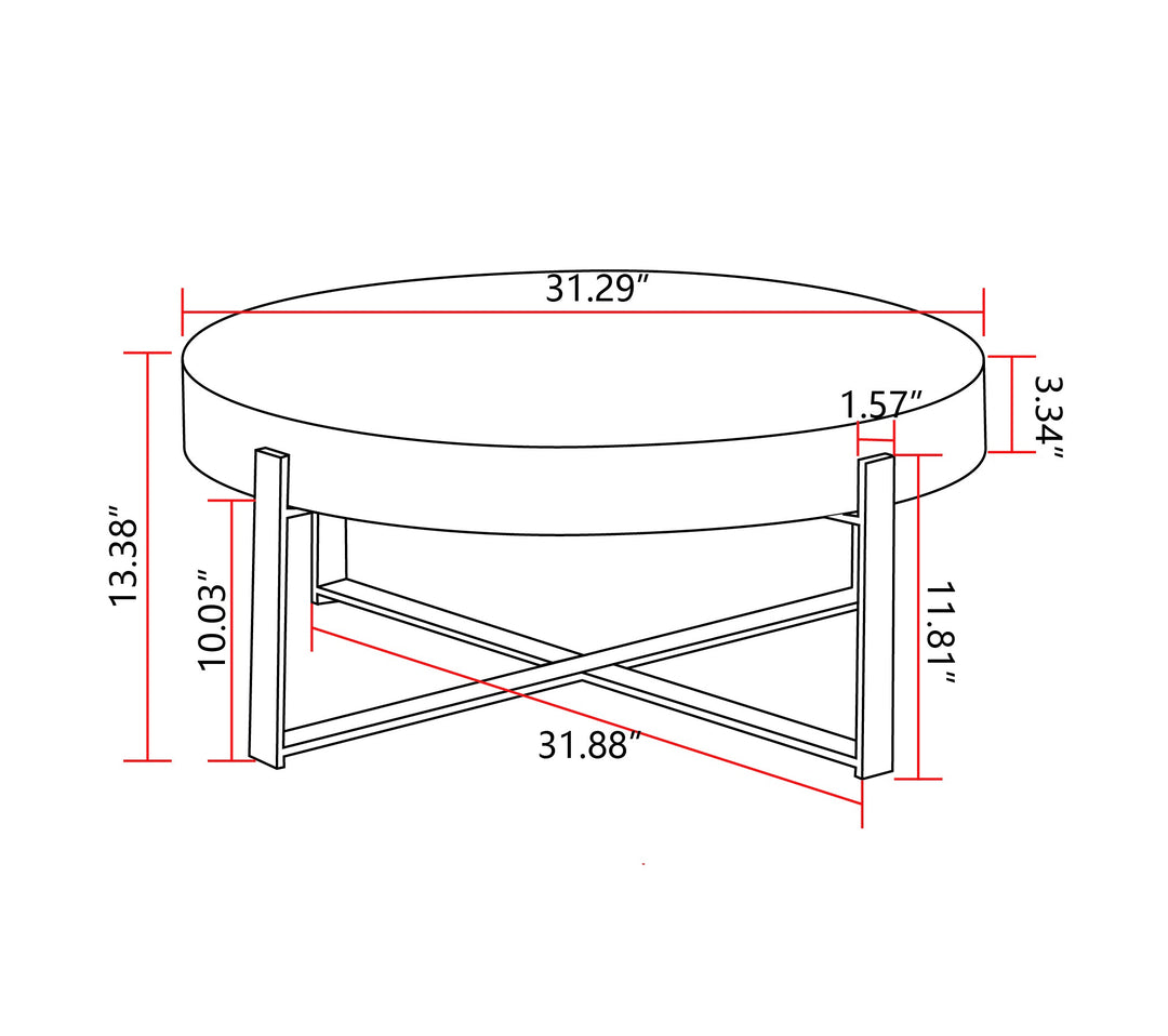 Modern Retro Splicing Round Coffee Table