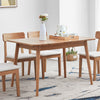 Natural Solid Oak Round Corner Dining Table