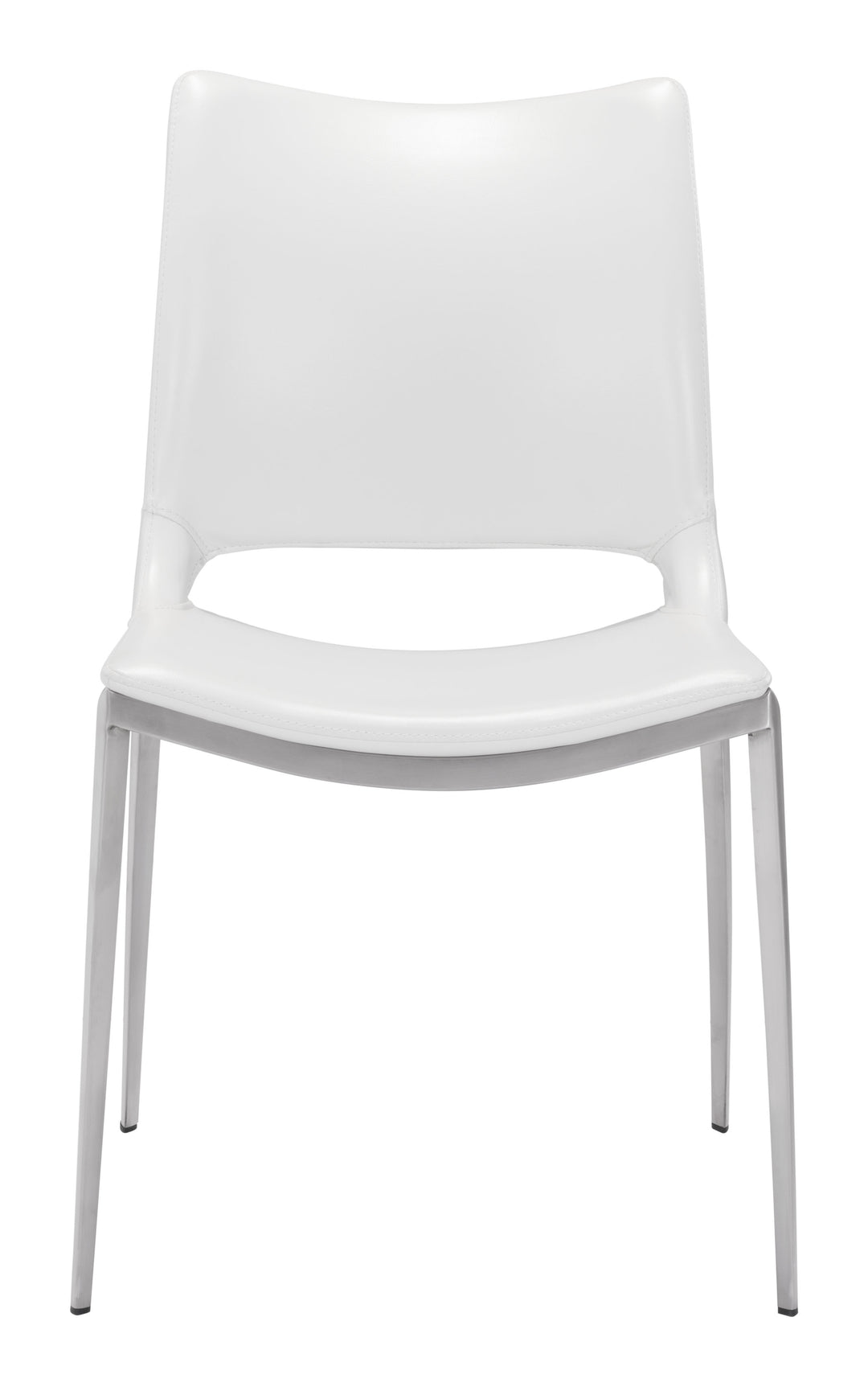 The Ace Dining Chair (Set of 2) White & Silver  Era and Style Inspired Home Decor 1