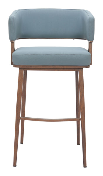 The Poise Barstool (Set of 2) Azure Gray & Walnut  Era and Style Inspired Home Decor 1