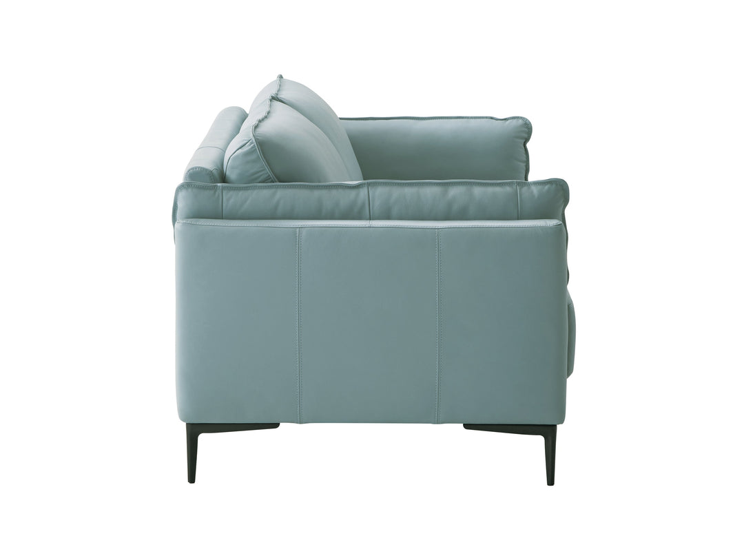 ACME Mesut Light Blue Top Grain Leather Sofa