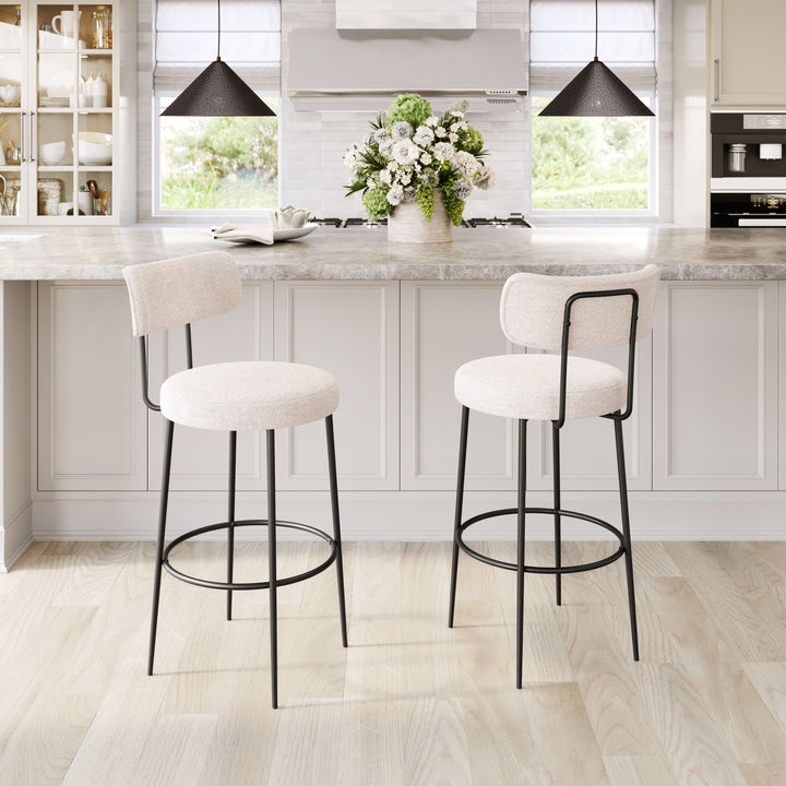 The Blanca Barstool (Set of 2) Ivory  Era and Style Inspired Home Decor 1