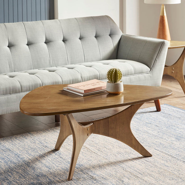 Ink+Ivy Blaze Triangle Solid Wood Coffee Table