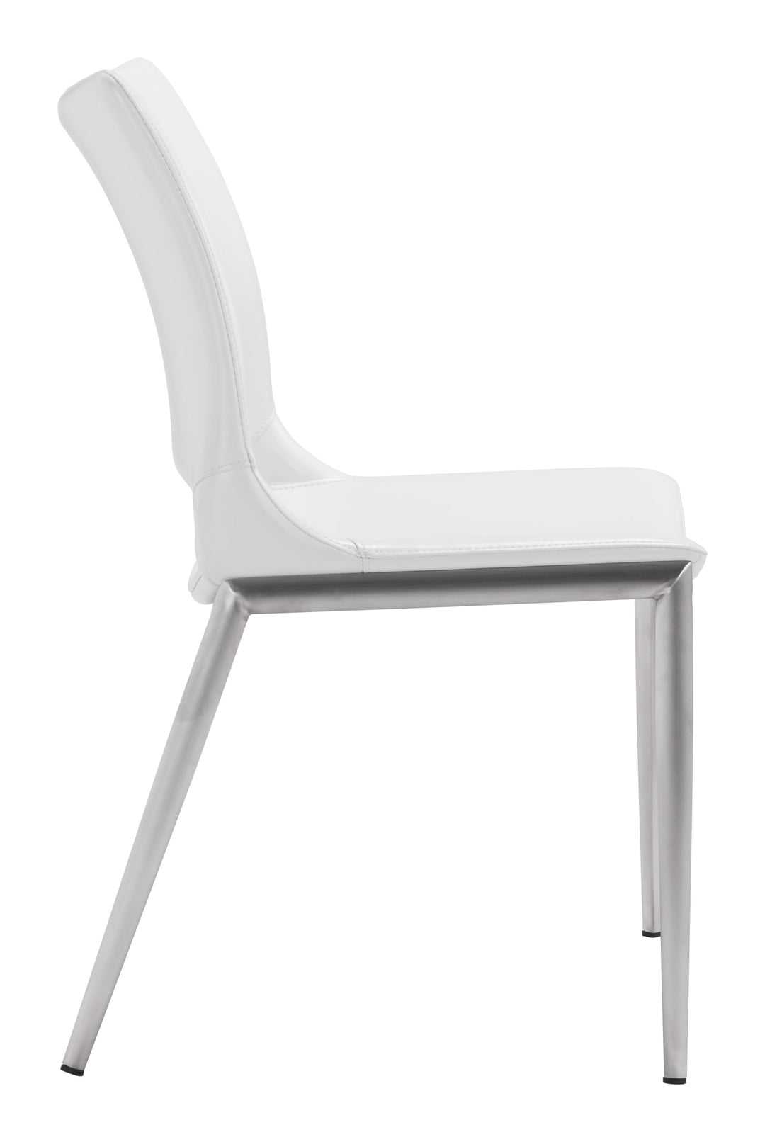 The Ace Dining Chair (Set of 2) White & Silver  Era and Style Inspired Home Decor 1