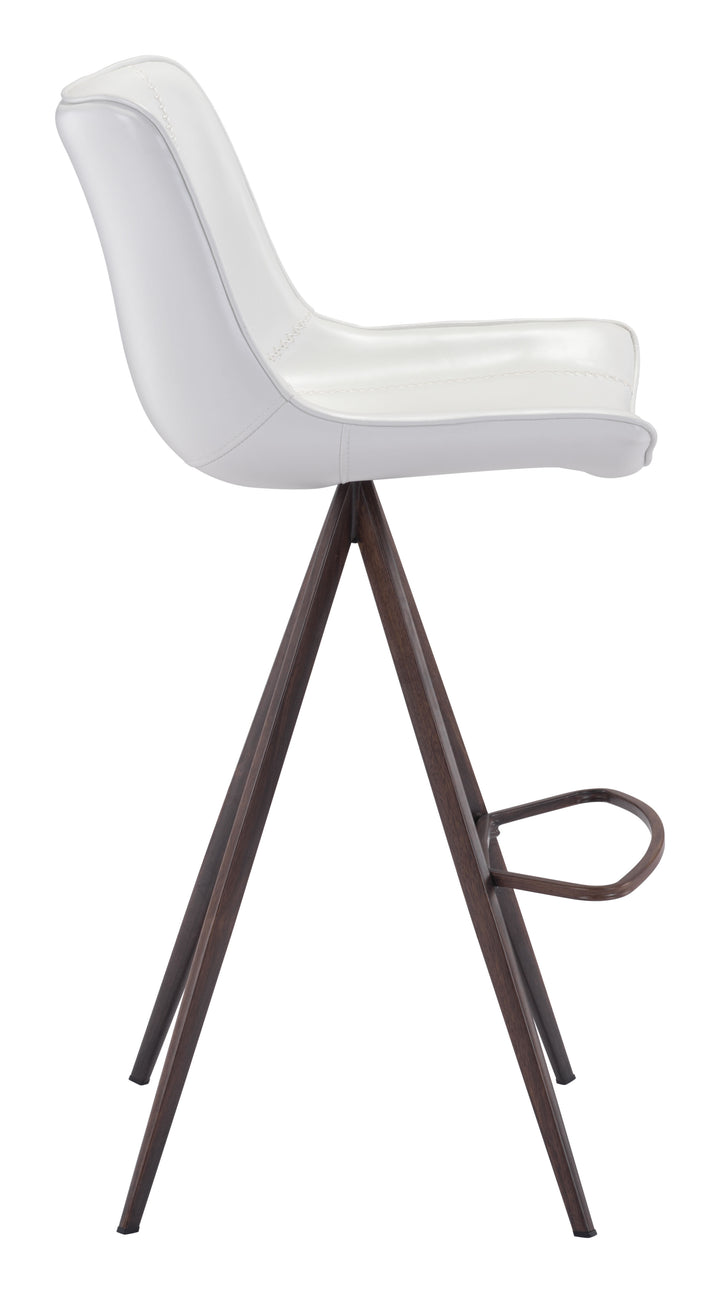 The Aki Barstool (Set of 2) White & Walnut  Era and Style Inspired Home Decor 1