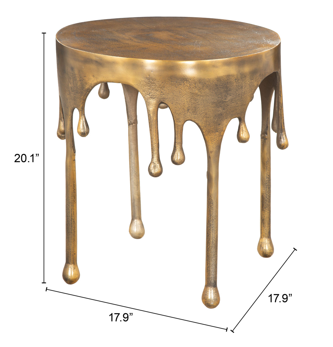 The Drip Side Table Antique Brass  Era and Style Inspired Home Decor 1