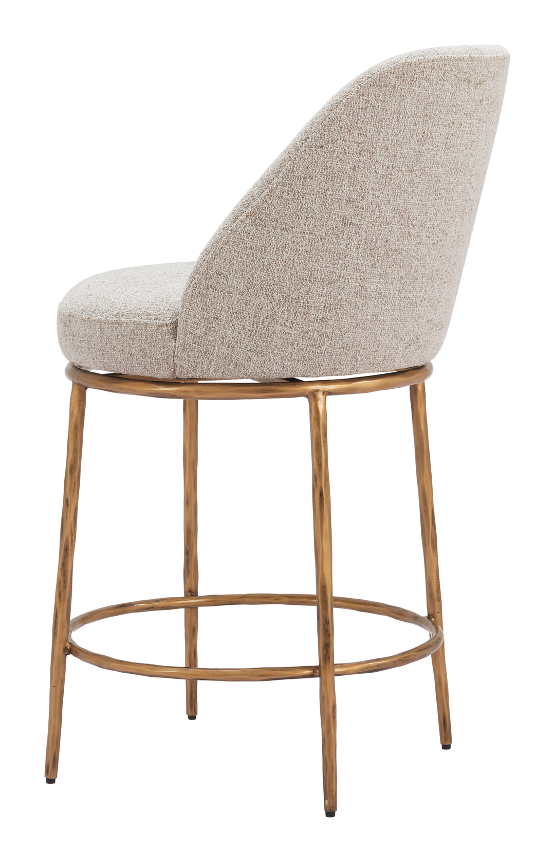 The Nordhavn Swivel Counter Stool Beige & Gold  Era and Style Inspired Home Decor 1