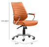 The Enterprise Low Back Office Chair Orange  Era and Style Inspired Home Decor 1