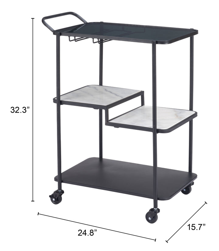 The Constanza Bar Cart Black  Era and Style Inspired Home Decor 1