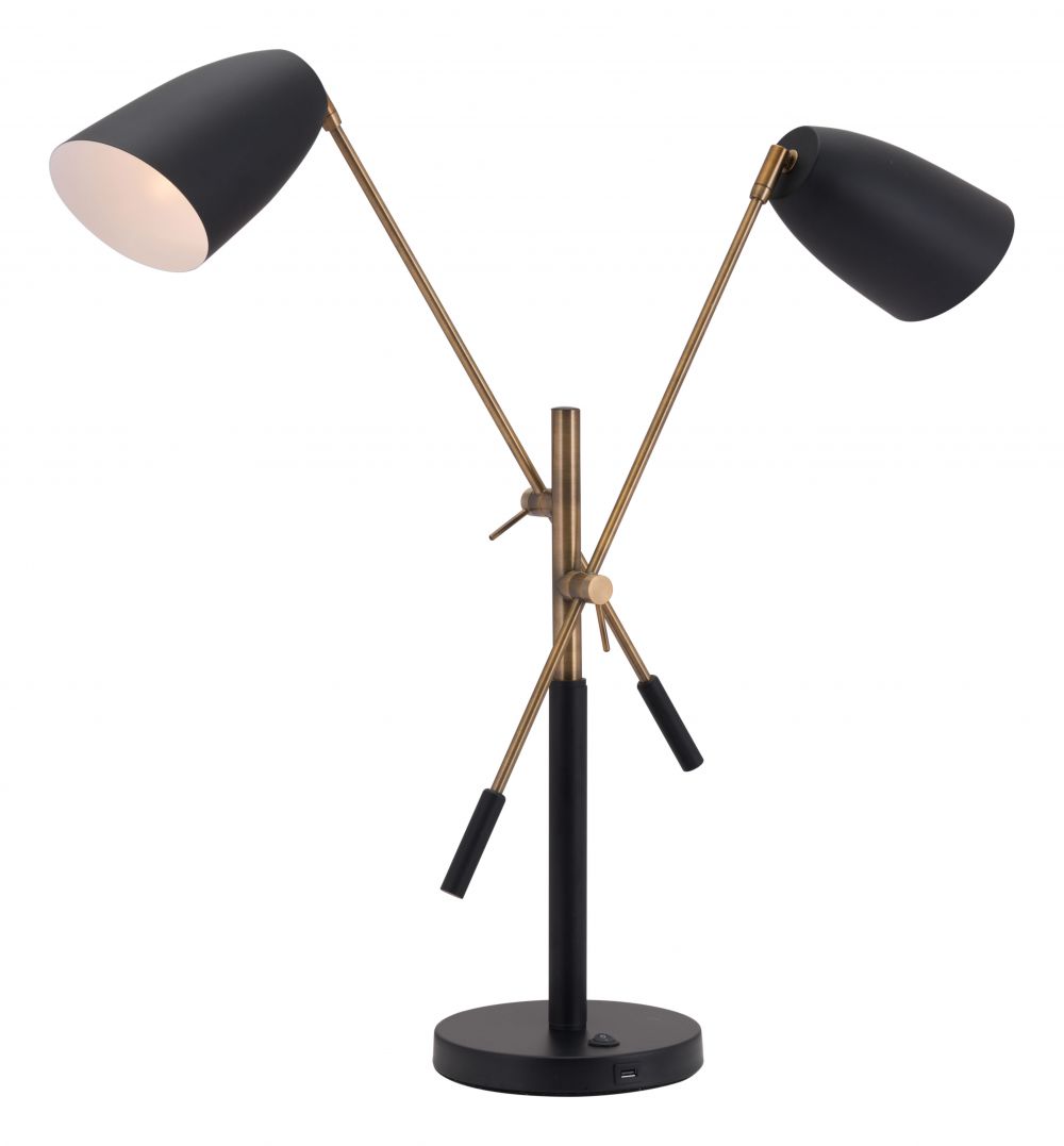 The Tanner Table Lamp Black & Brass  Era and Style Inspired Home Decor 1