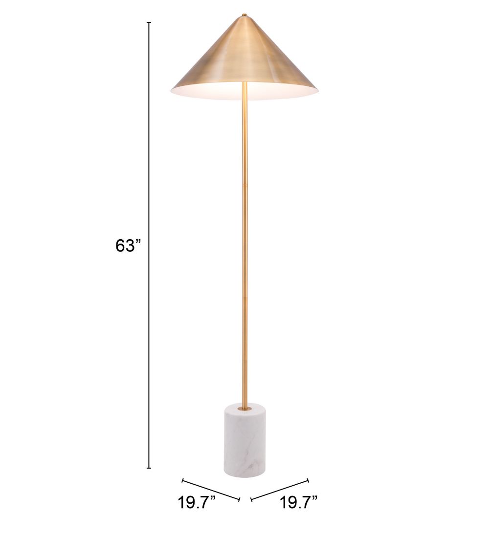 The Bianca Floor Lamp Brass & White  Era and Style Inspired Home Decor 1