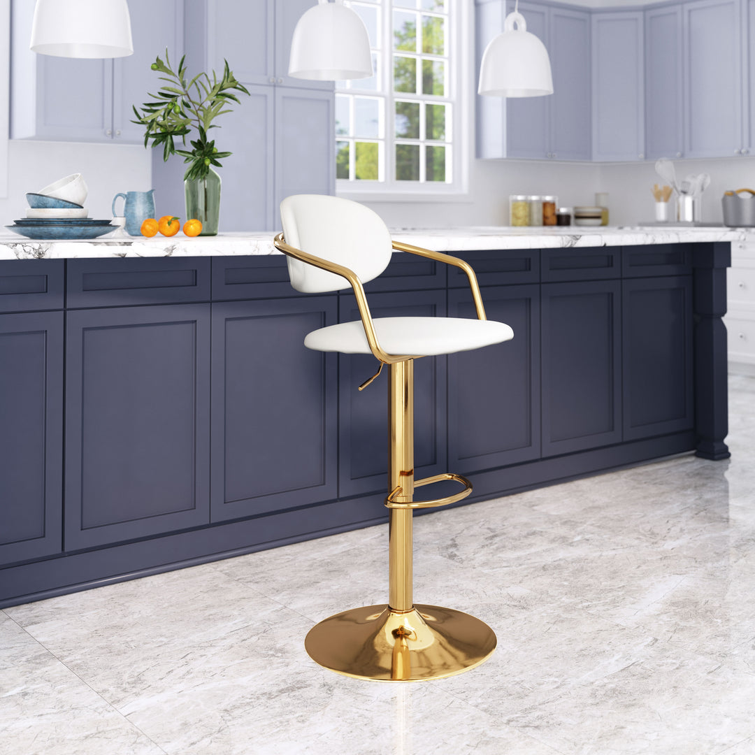 The Gusto Barstool White & Gold  Era and Style Inspired Home Decor 1