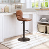 The Vital Barstool Vintage Brown & Dark Bronze  Era and Style Inspired Home Decor 1