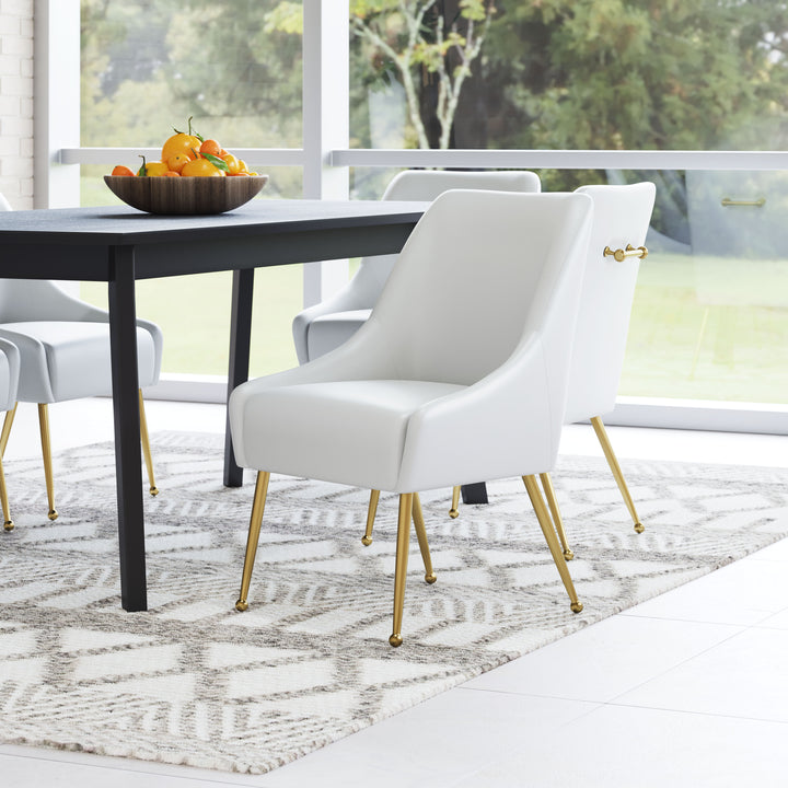 The Maxine Dining Chair White & Gold  Era and Style Inspired Home Decor 1