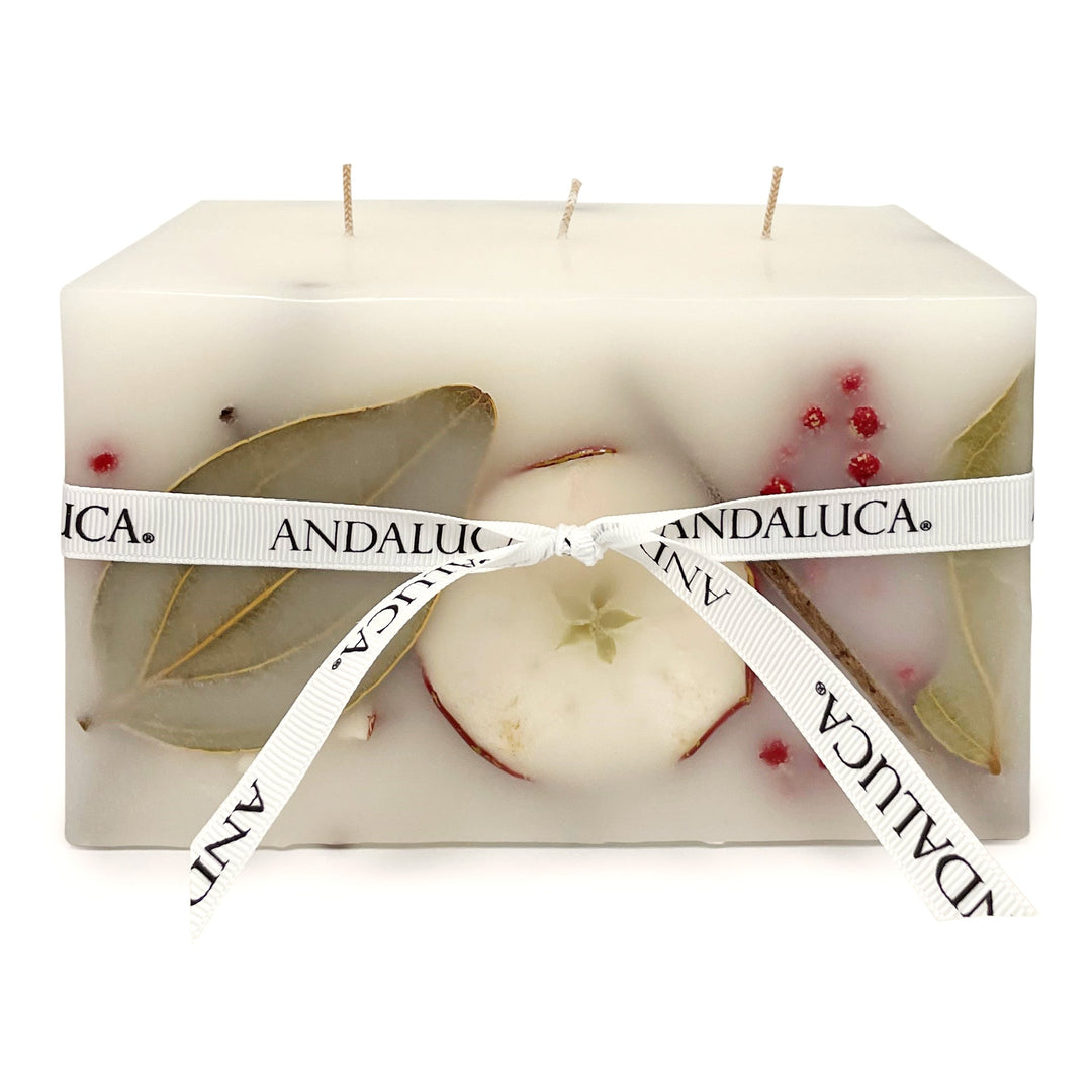 Harvest Cider 3 Wick Brick Botanical Candle