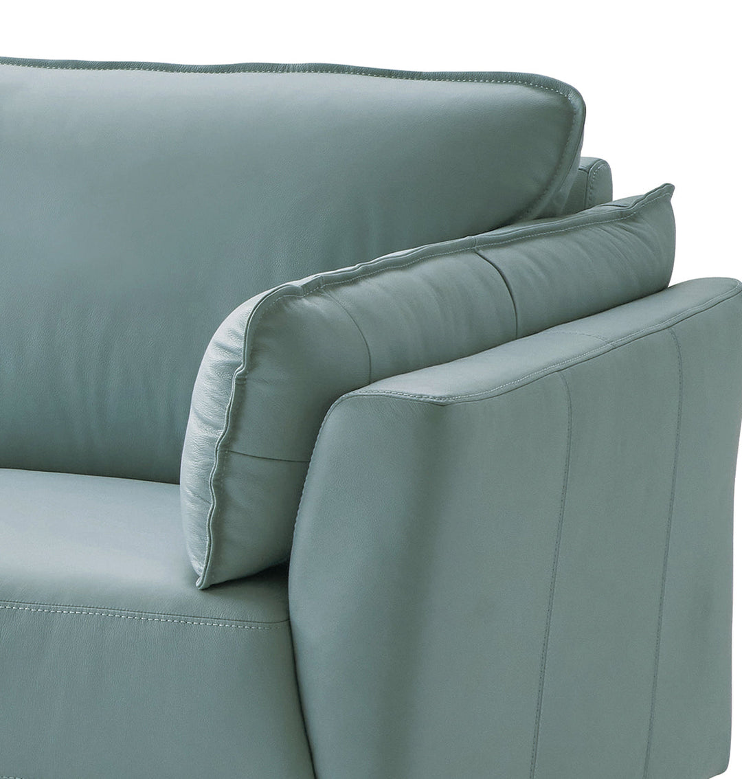 ACME Mesut Light Blue Top Grain Leather Sofa